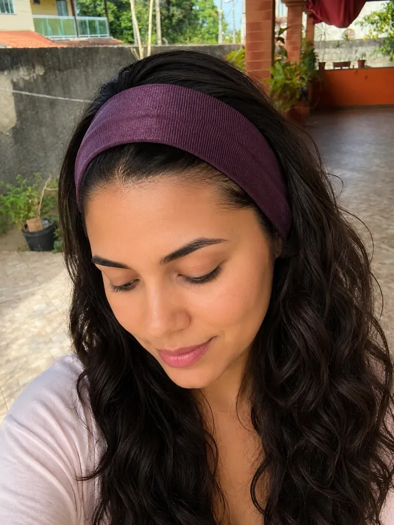 Tiara Vinho Texturizada
