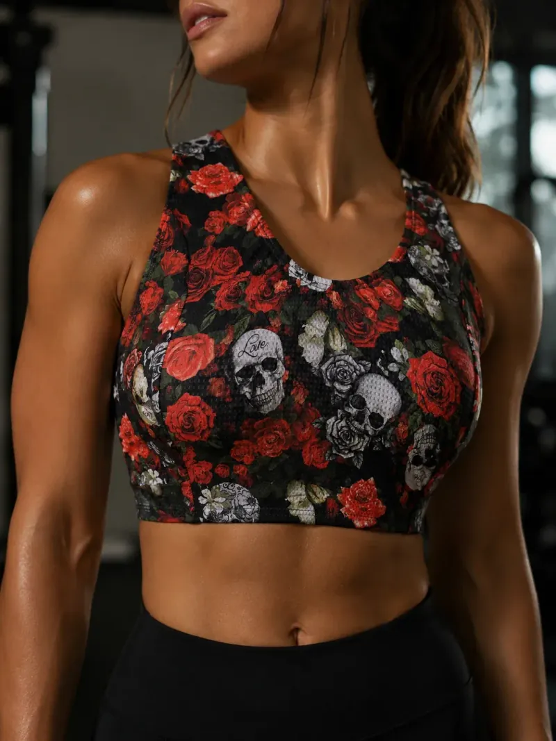 Top Nadador TURKISTA – Rosas & Caveiras
